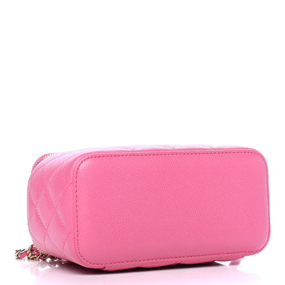 Chanel Caviar Quilted Small Vanity Case With Chain Pink 3 of 5