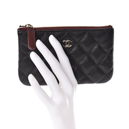 Chanel Caviar Quilted Small Cosmetic Case Black 2 of 8
