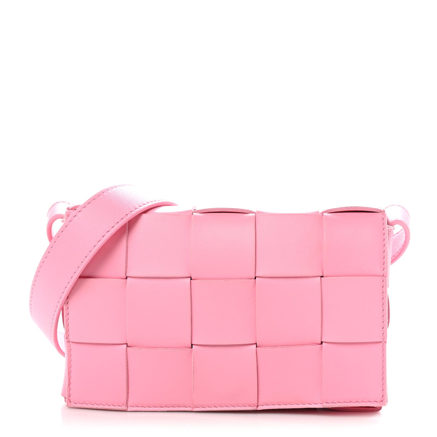 Lambskin Maxi Intreccio Small Cassette Crossbody Bag Ribbon