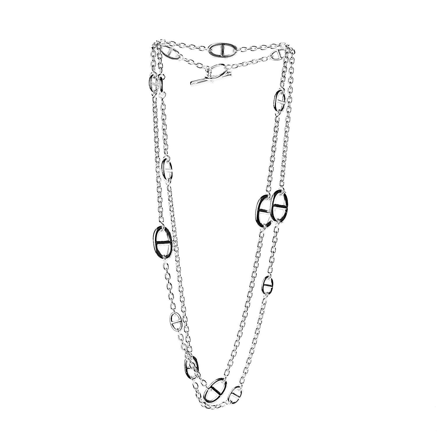 Hermes Sterling Silver Farandole Necklace 120 3 of 6