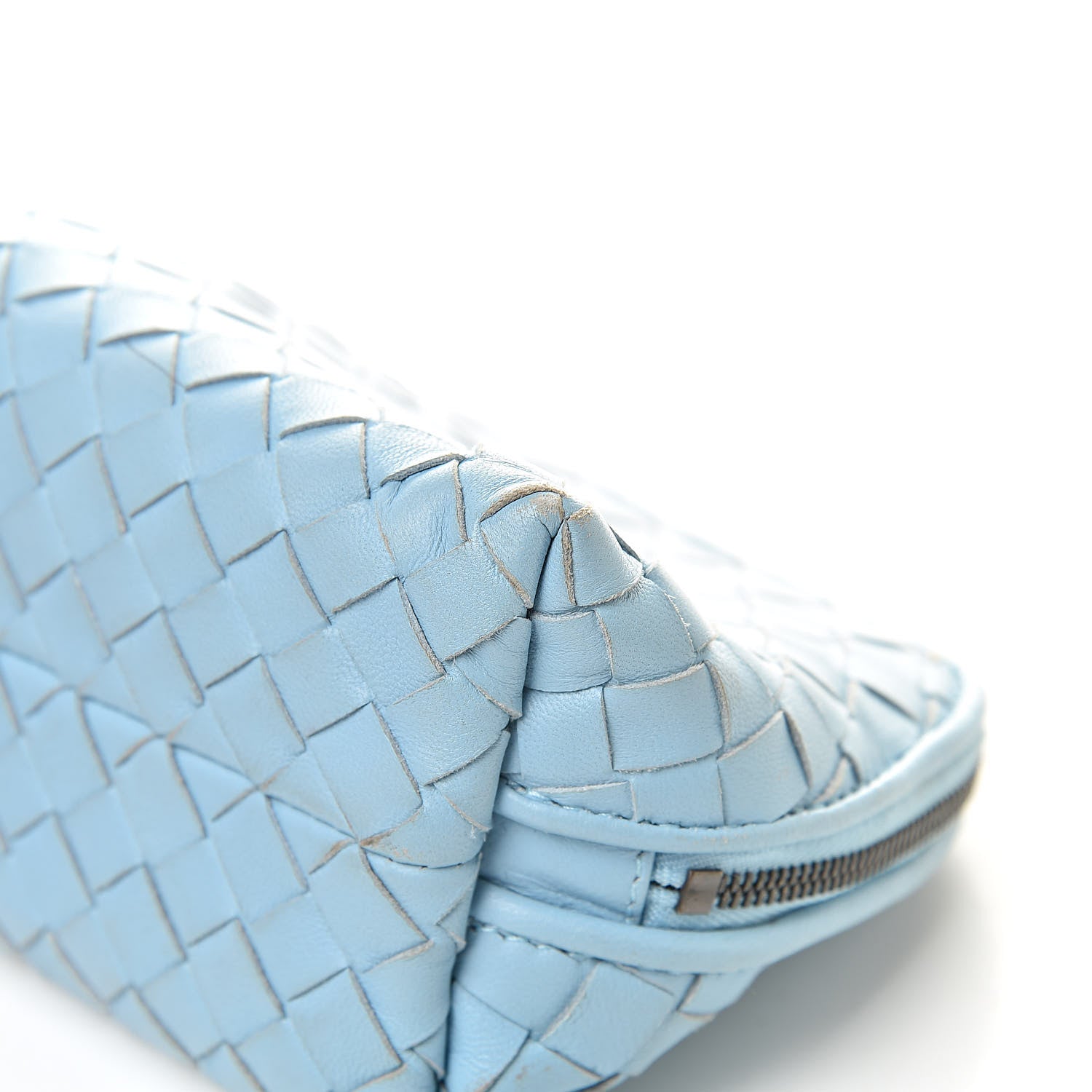 Bottega Veneta Nappa Intrecciato Cosmetic Case Light Blue 9 of 16