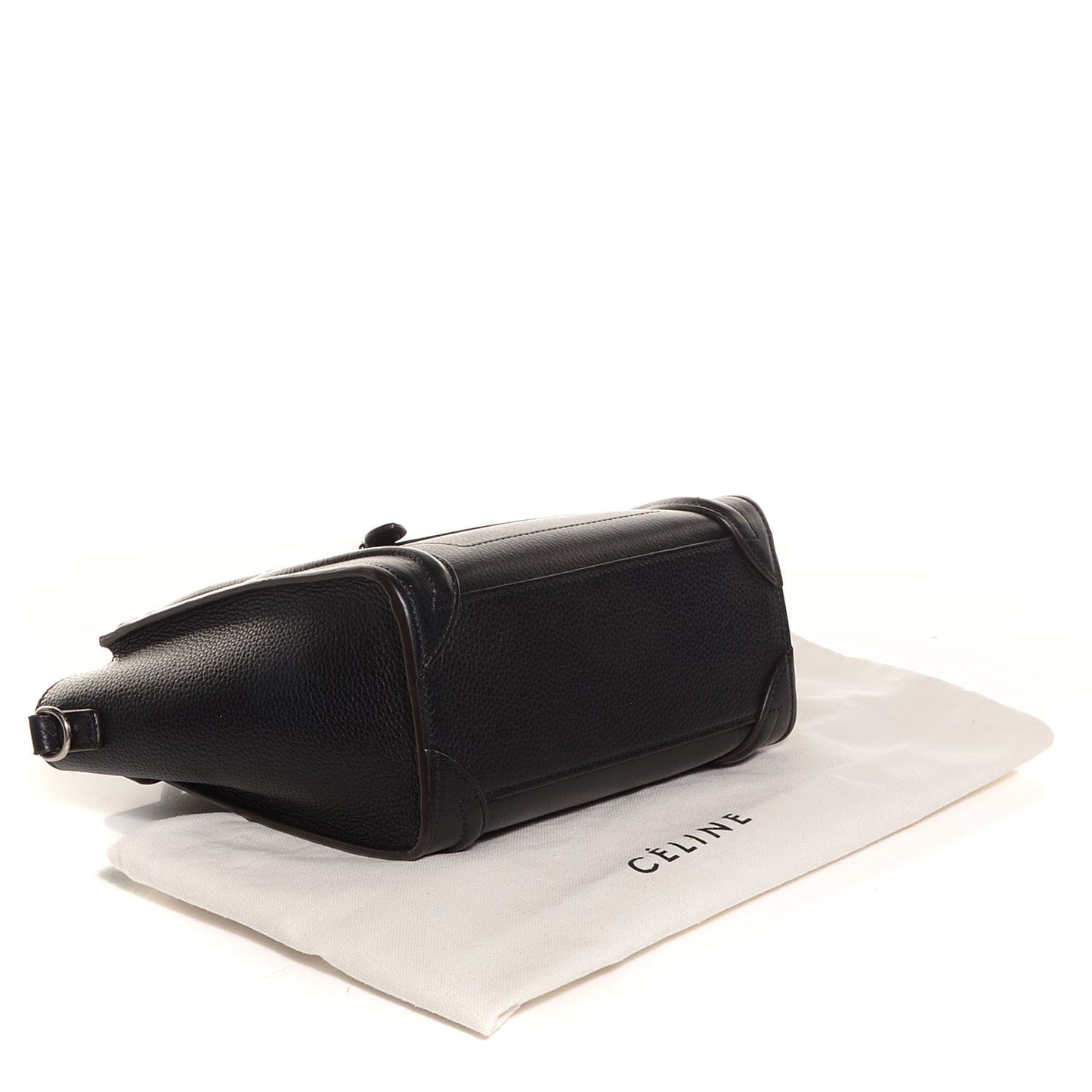 Drummed Calfskin Nano Luggage Black