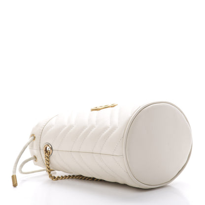Gucci Calfskin Matelasse Mini GG Marmont 2.0 Bucket Bag White 4 of 12