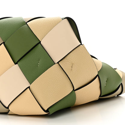 Loewe Calfskin Woven Small The Surplus Collection Basket Bag Avocado Ivory 9 of 9