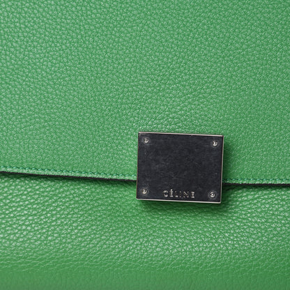 Celine Drummed Calfskin Suede Small Trapeze Mint 13 of 15