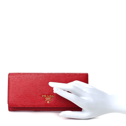 Prada Vitello Move Continental Flap Wallet Lacca 3 of 10