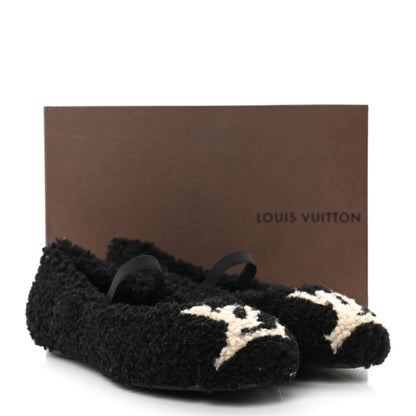 Louis Vuitton Shearling Popi Ballerina Flats 40 Black 9 of 9
