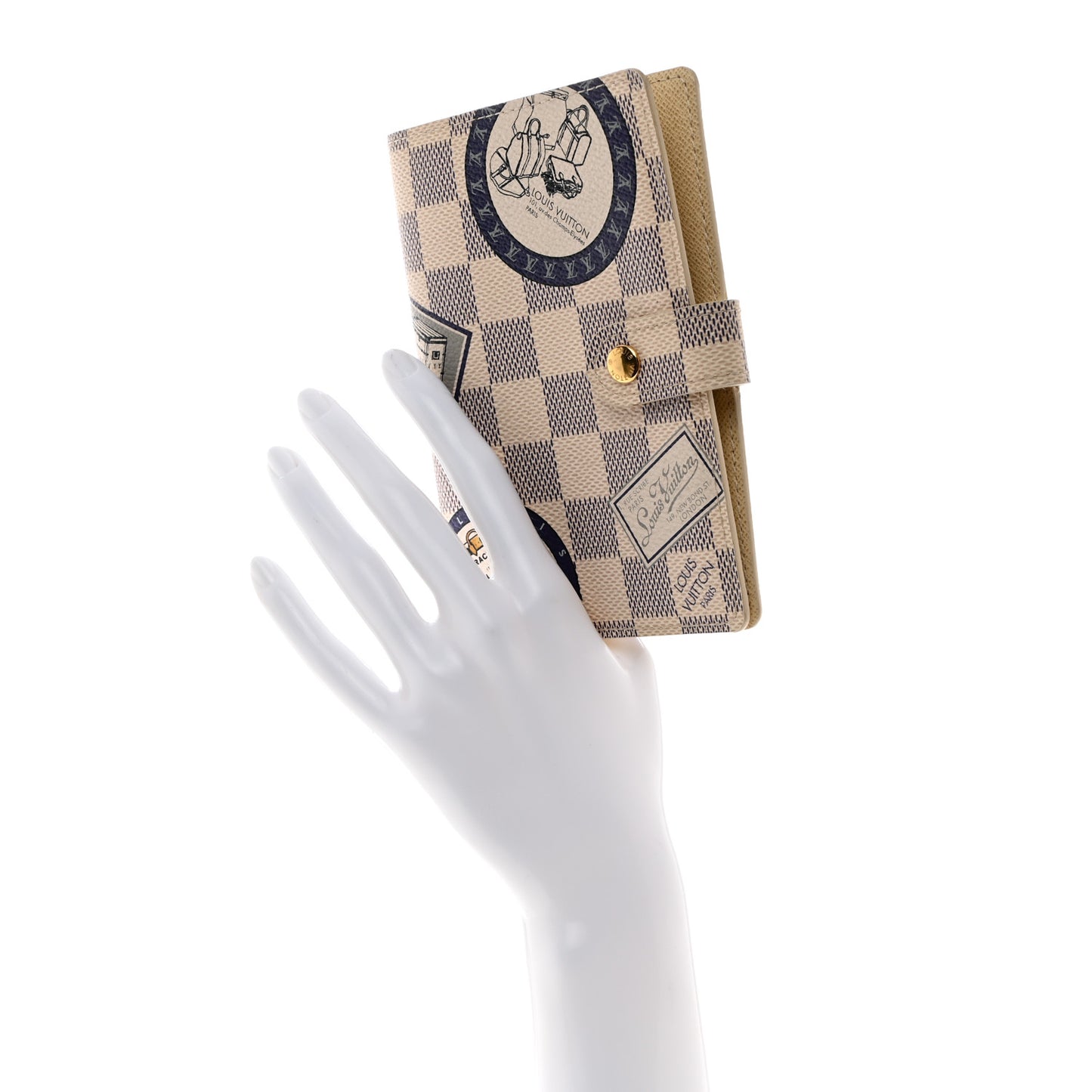 Damier Azur Patch Small Ring Agenda Cover