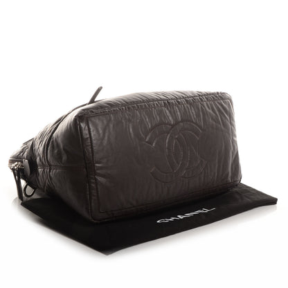 Chanel Coated Canvas Quilted Large Garment Travel Bag Brown 4 of 10