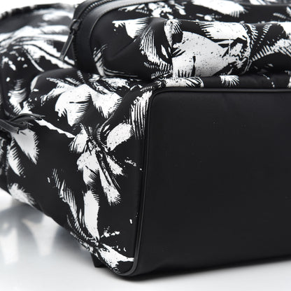 Saint Laurent Canvas Palm Tree City Backpack Black White 7 of 8