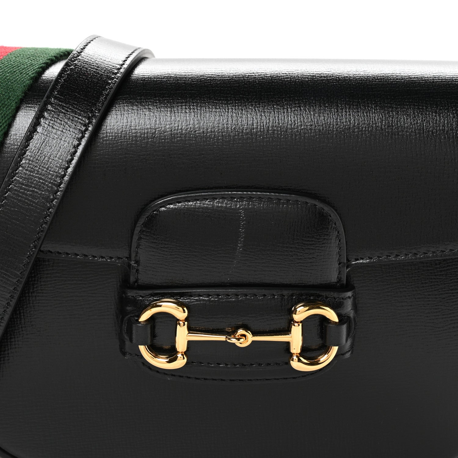 Gucci Azalea Calfskin Web Mini Horsebit 1955 Shoulder Bag Black 8 of 11