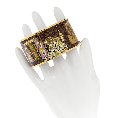Hermes Enamel Printed Cachemire de Tamara Extra Wide Bracelet 2 of 6