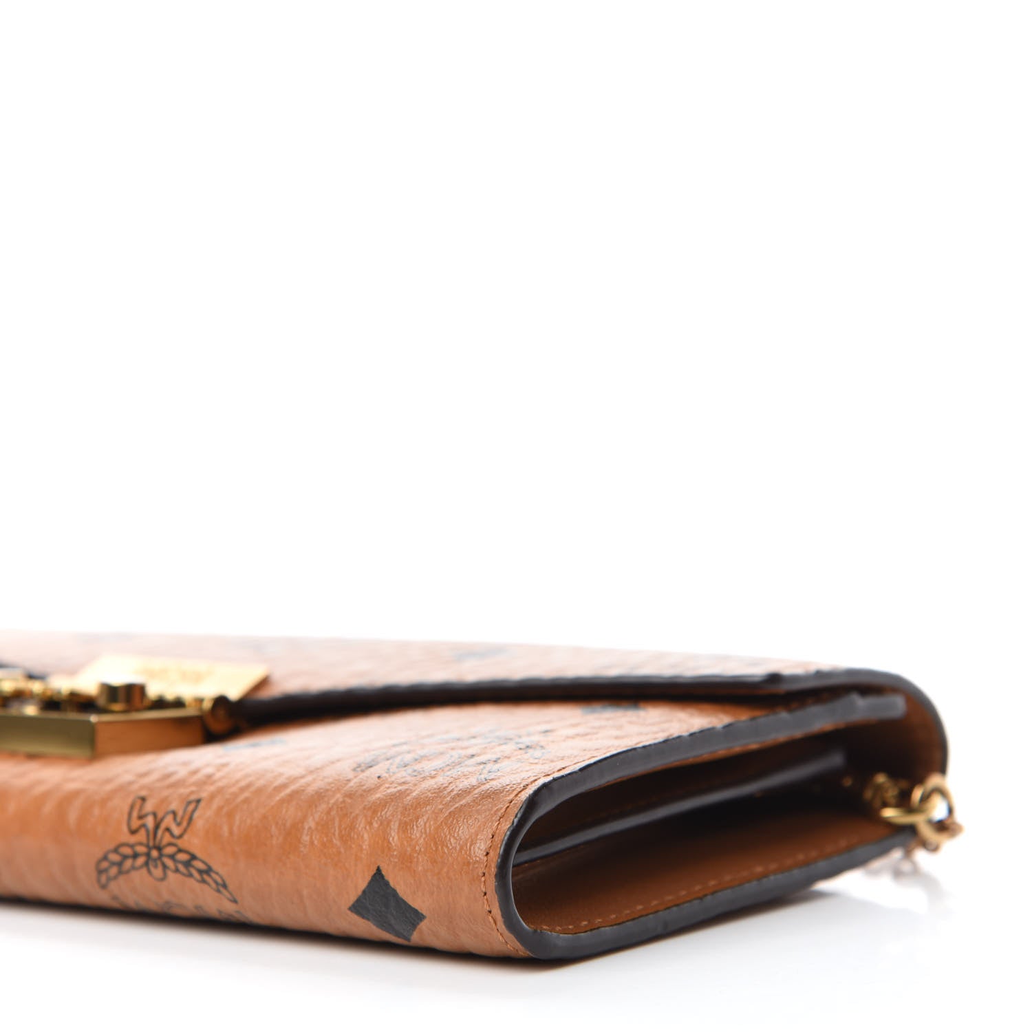 MCM Visetos Large Patricia Wallet On Chain Cognac 7 of 11