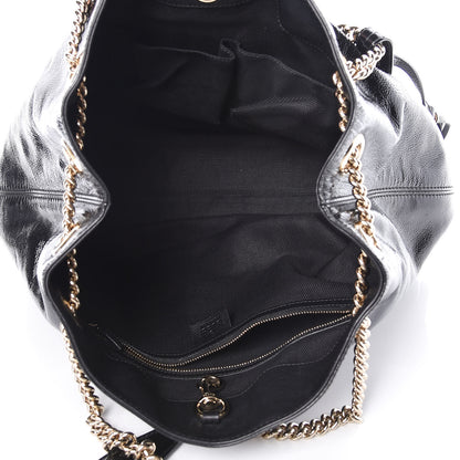 Gucci Patent Medium Soho Chain Shoulder Bag Black 5 of 9
