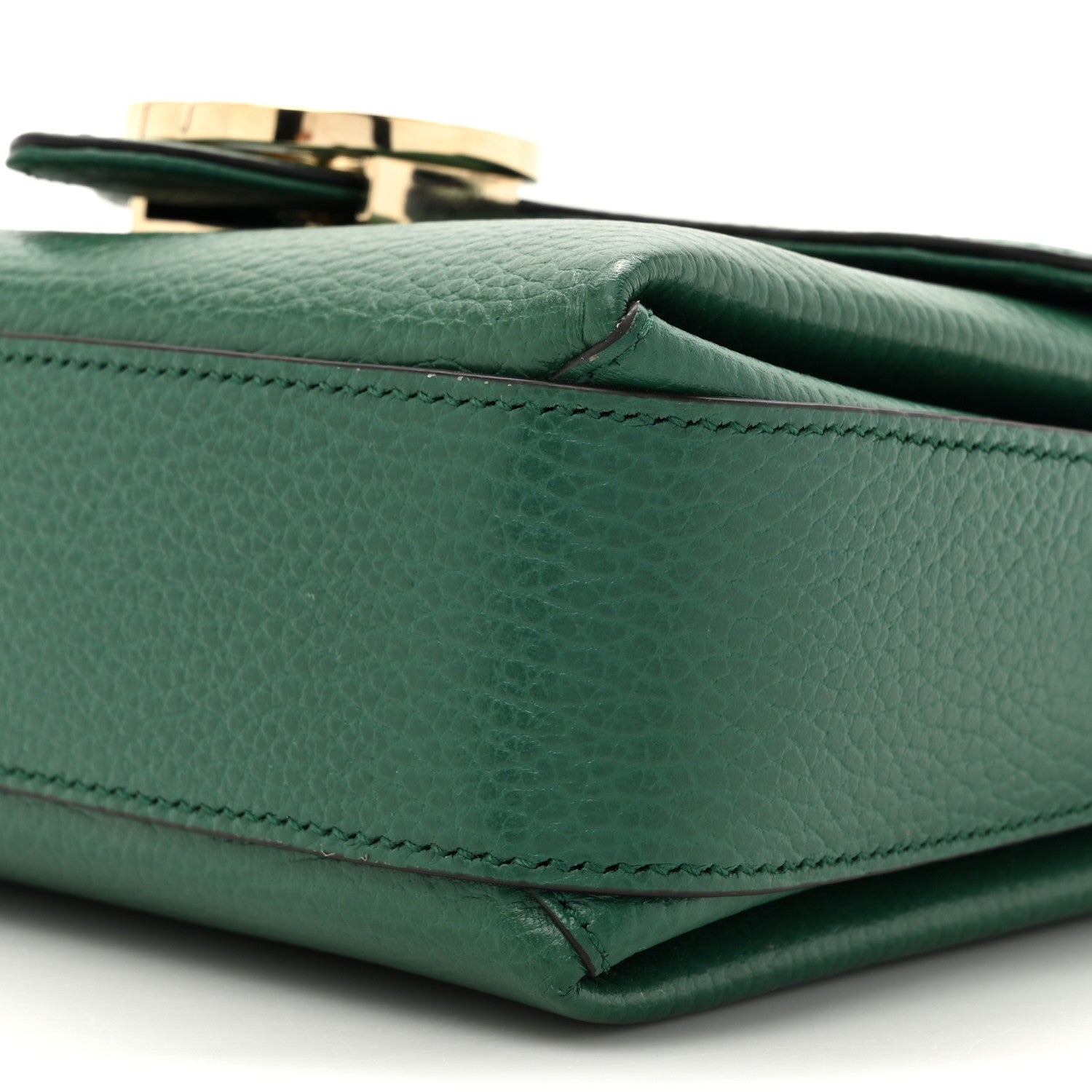 Gucci Dollar Calfskin Interlocking G Crossbody Bag Emerald 10 of 12