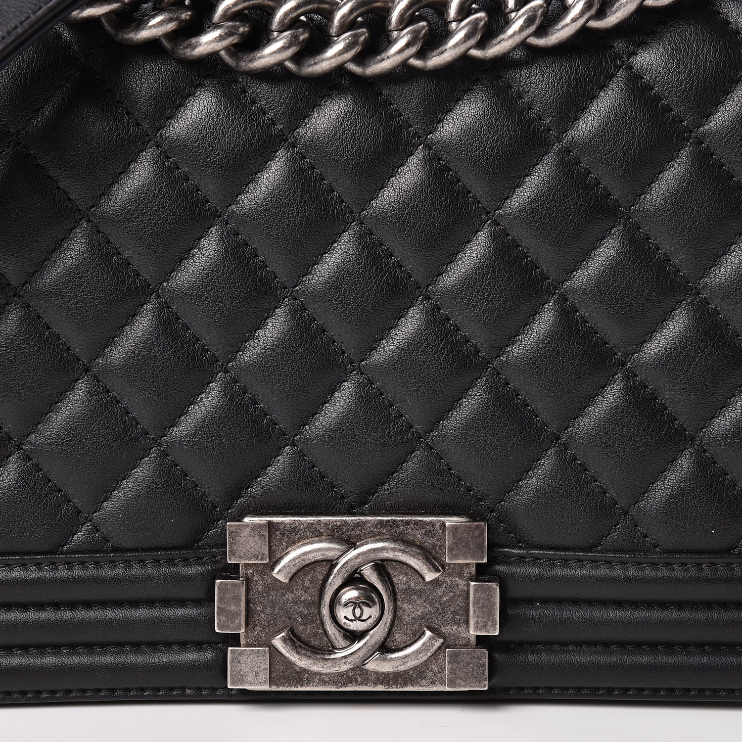 Chanel Calfskin Quilted Medium Boy Flap Black 12 of 18