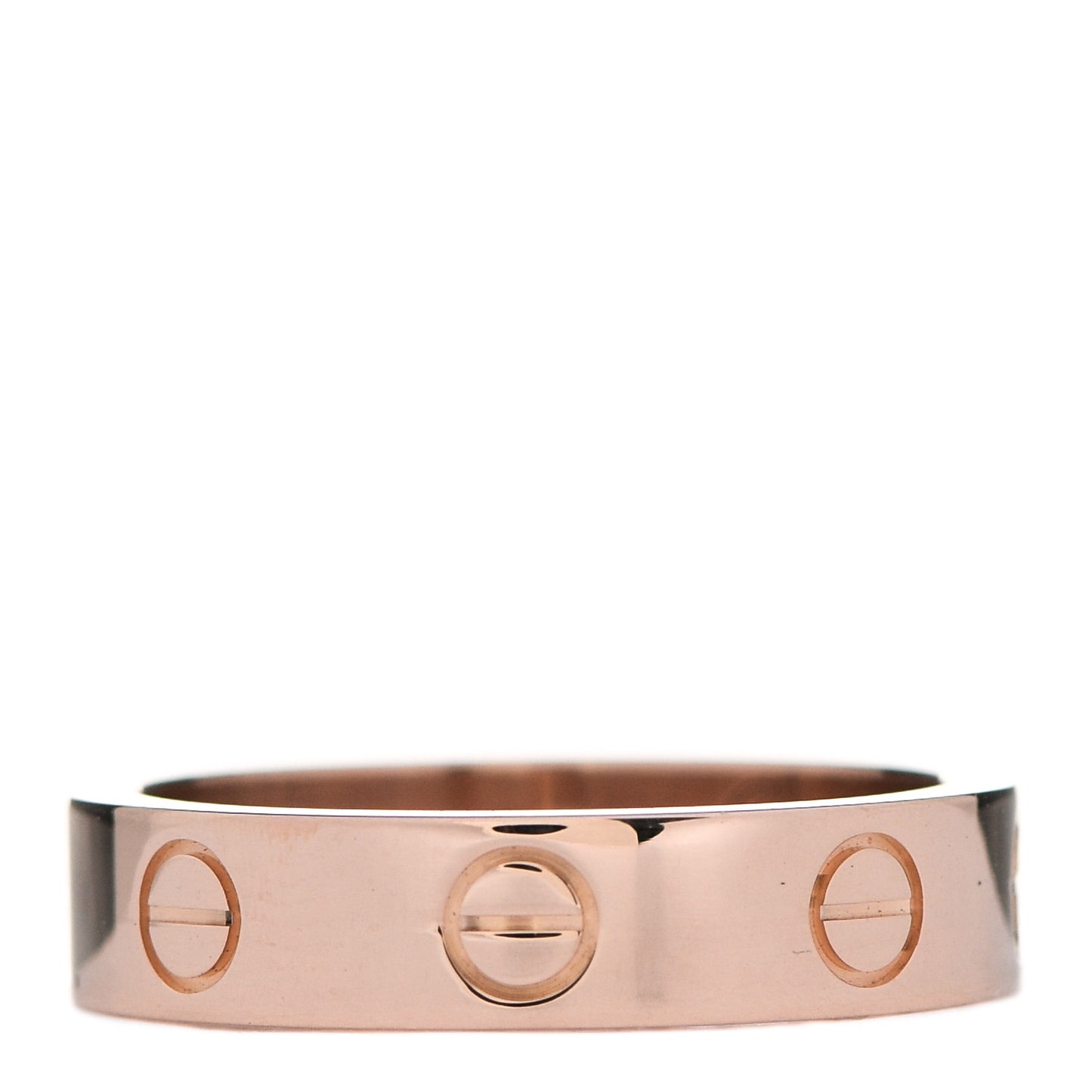 18K Pink Gold Diamond 4mm LOVE Wedding Band Ring 48 4.5
