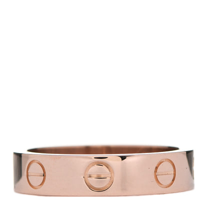 Cartier 18K Pink Gold Diamond 4mm LOVE Wedding Band Ring 48 4.5 3 of 5