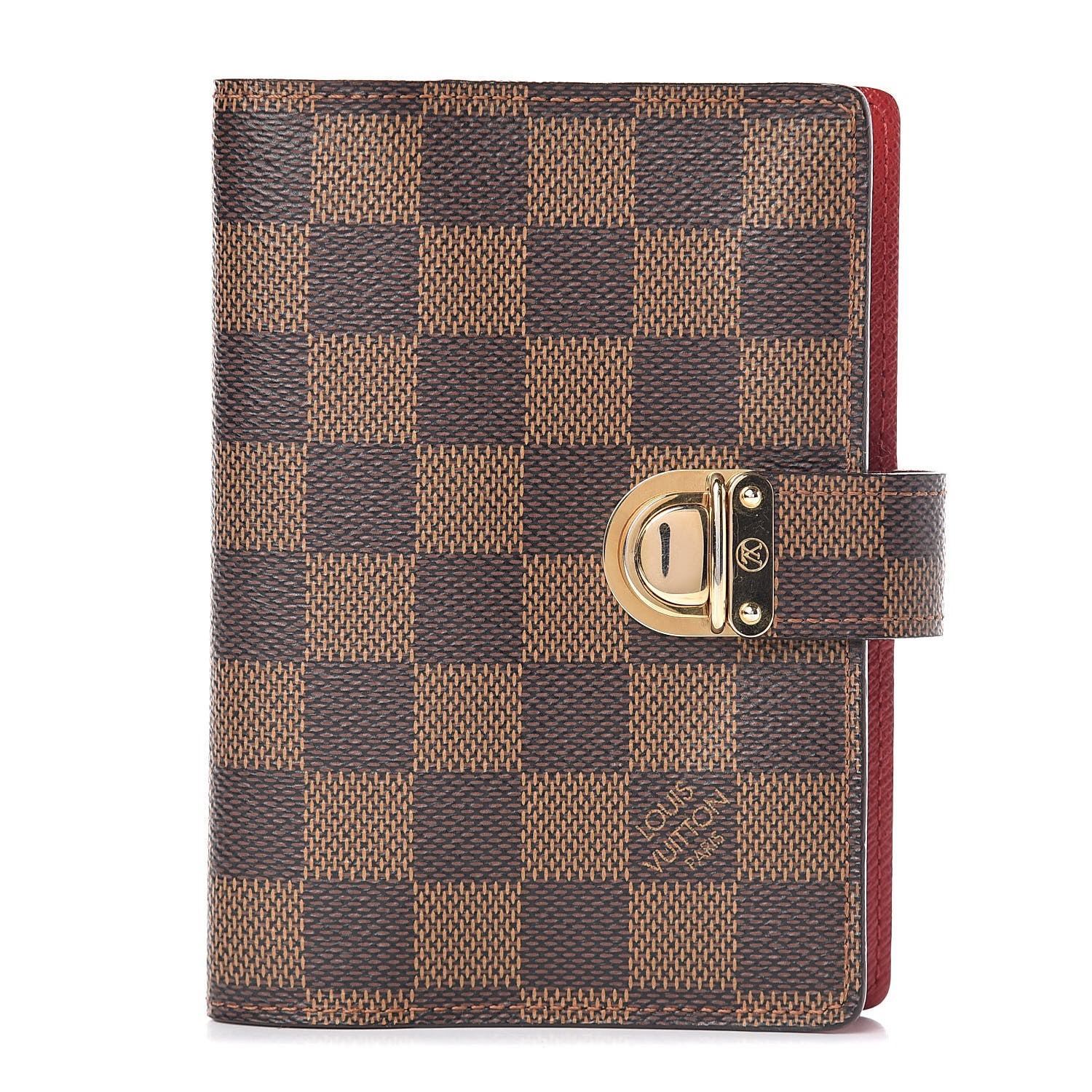 Louis Vuitton Damier Ebene Koala Small Ring Agenda Cover Red 1 of 7