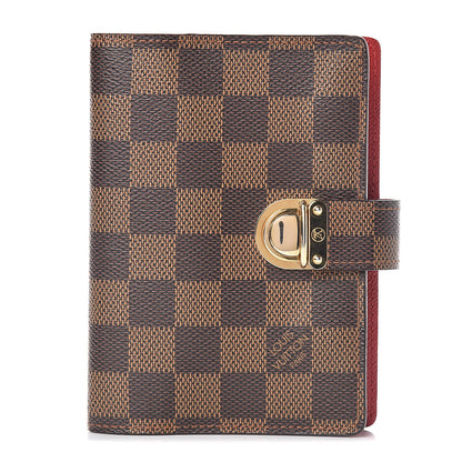 Louis Vuitton Damier Ebene Koala Small Ring Agenda Cover Red 1 of 7