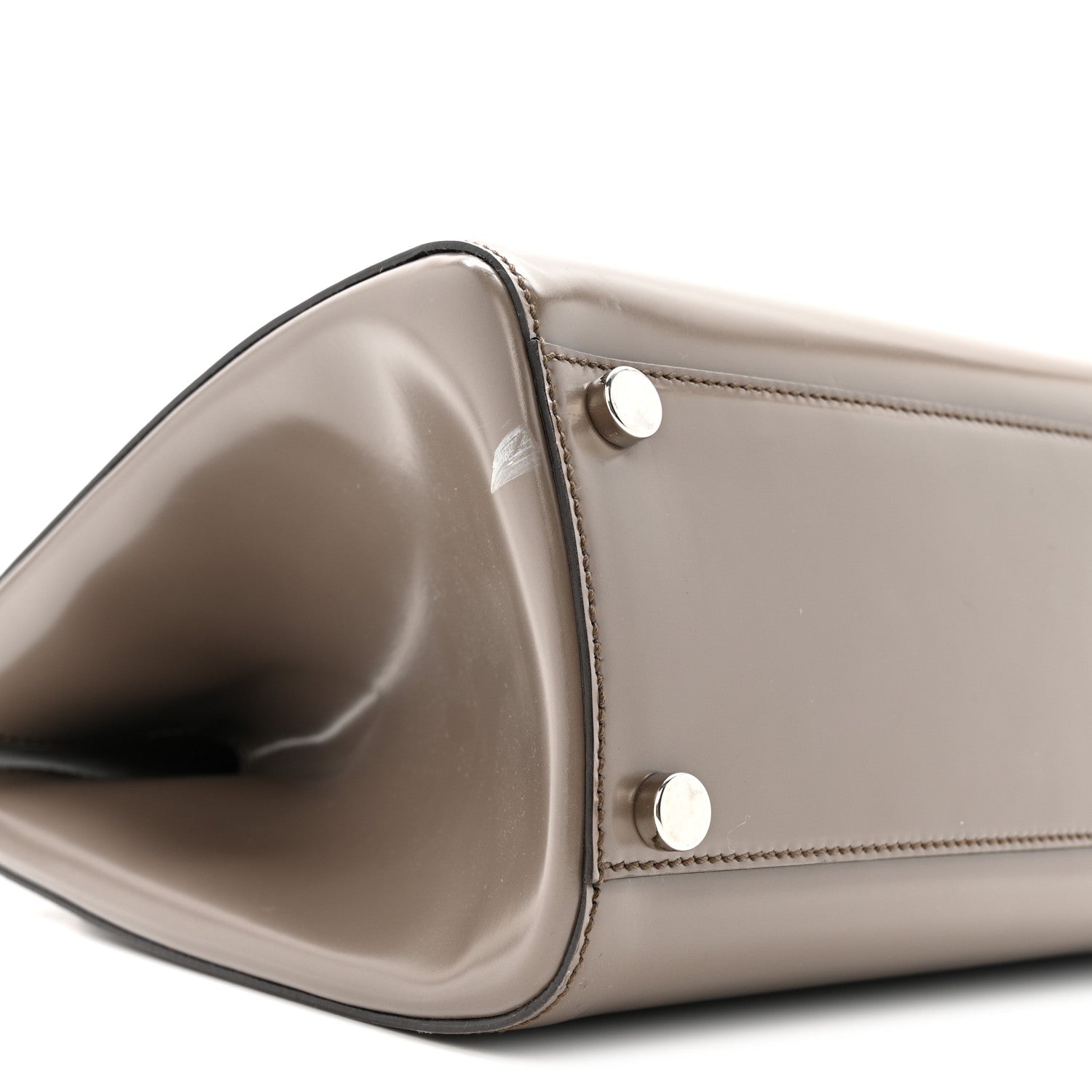 Gucci Regent Calfskin Large Lady Lock Flap Top Handle Bag Grey 9 of 13