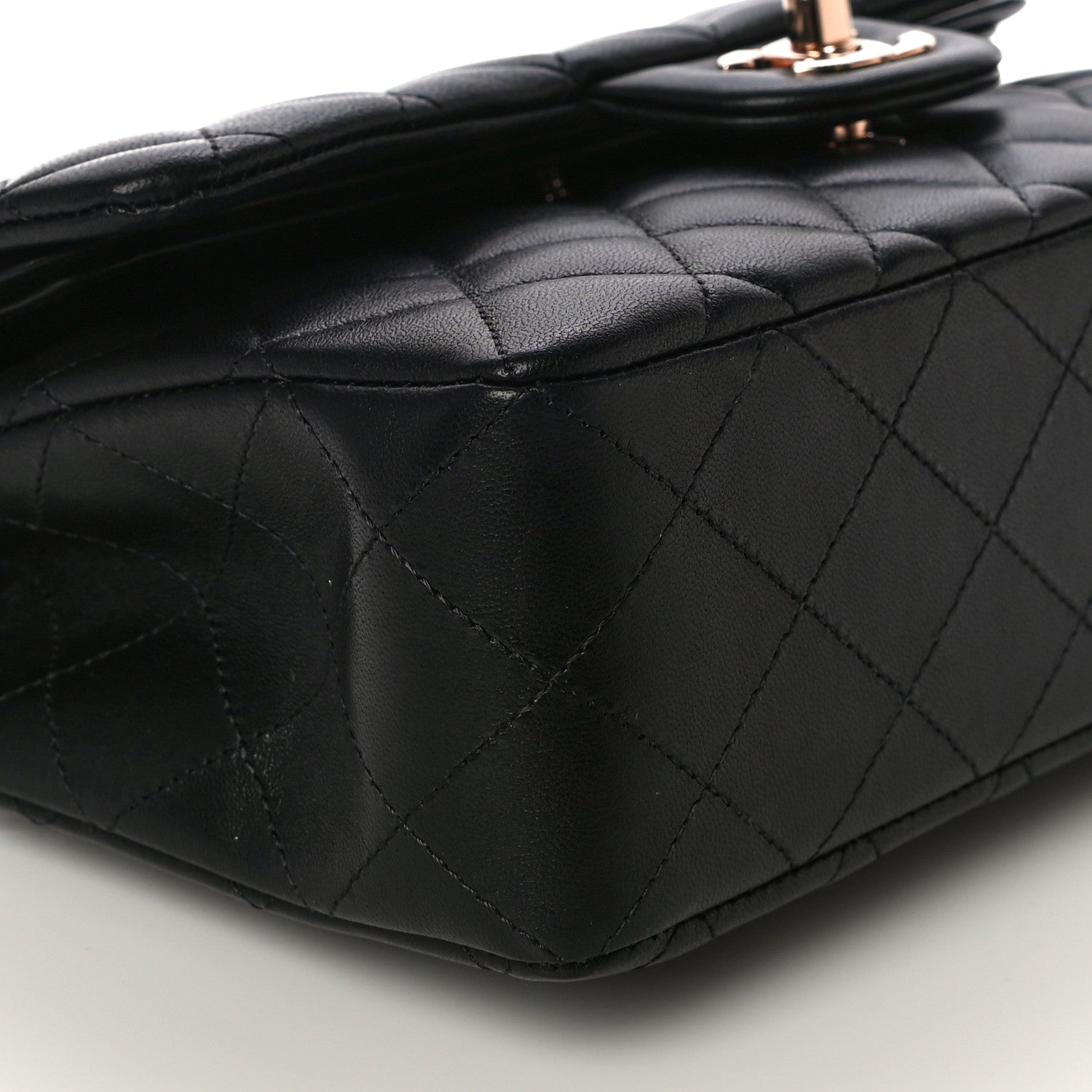Chanel Lambskin Quilted Small Double Flap Black 8 of 11