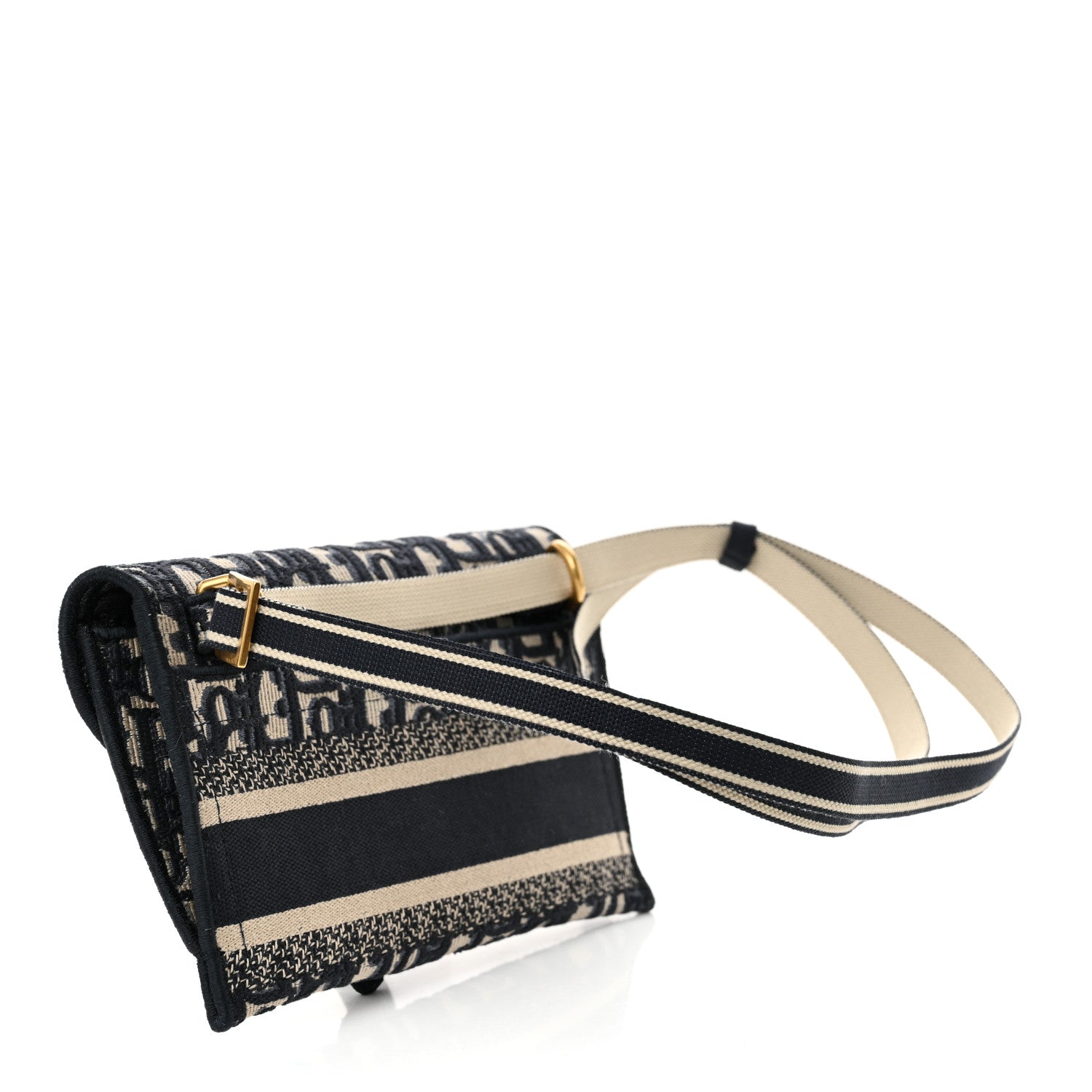 Christian Dior Oblique Slim Saddle Pouch Blue 3 of 12