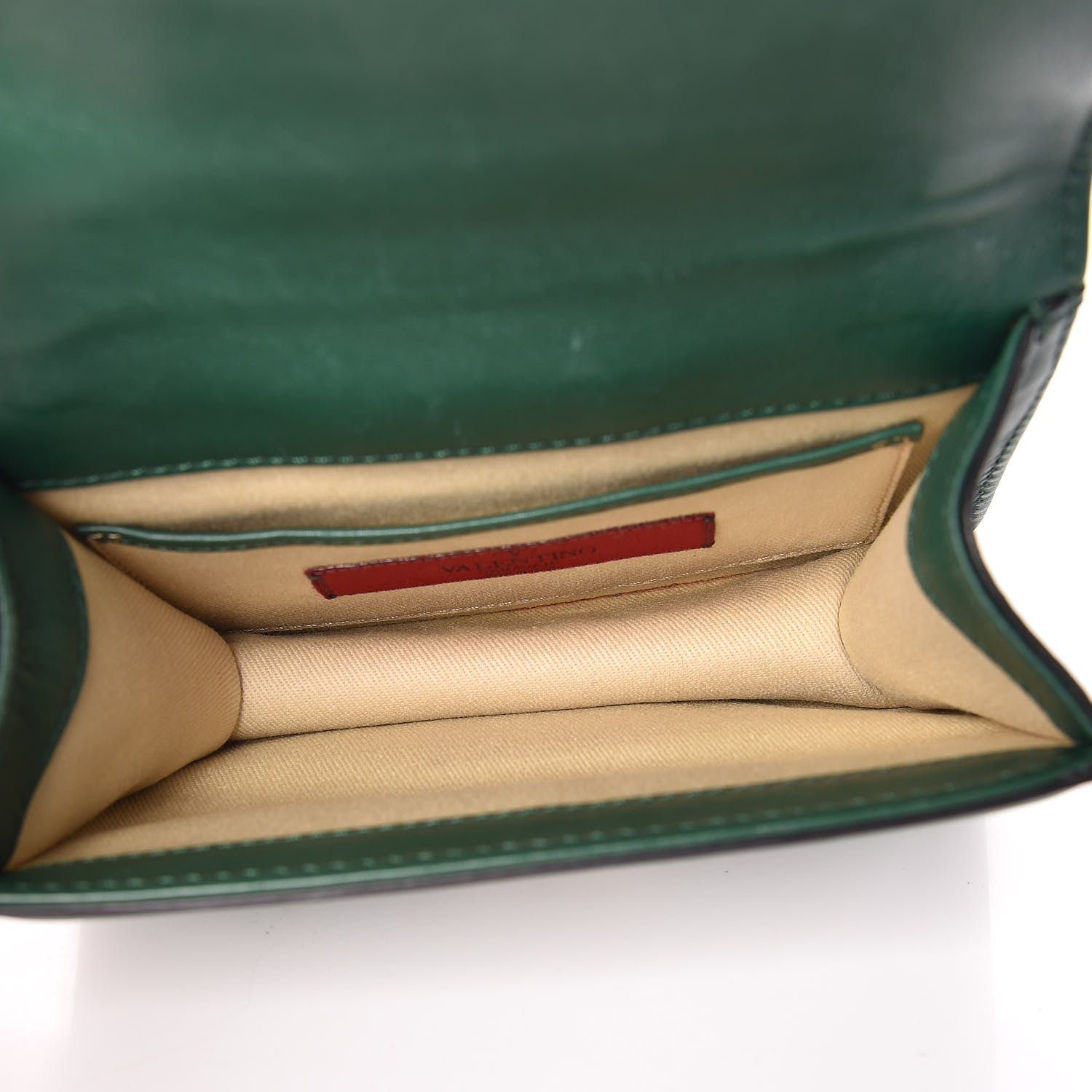 Valentino Garavani Vitello Mini Glam Lock Rockstud Flap Green 5 of 11