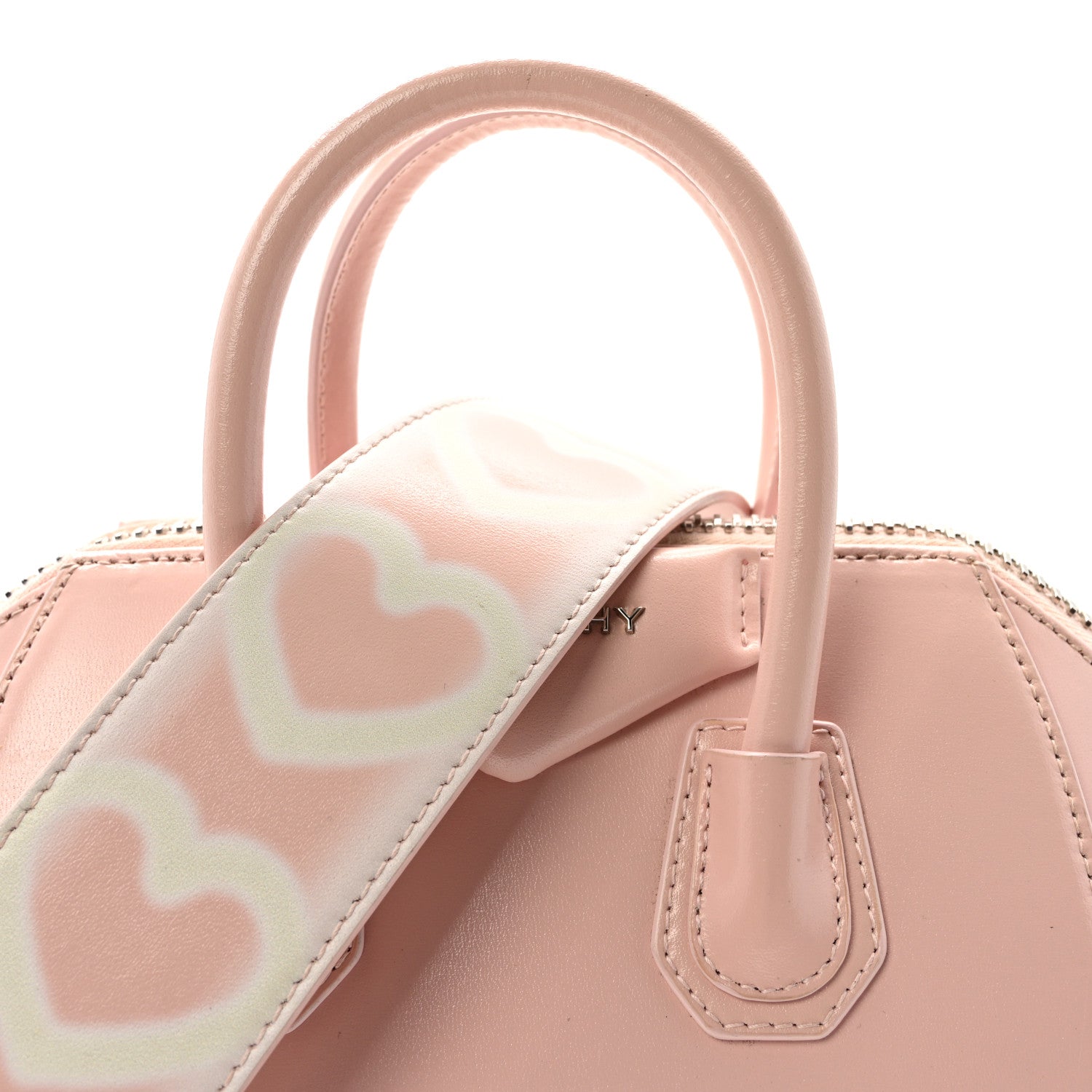 Givenchy Box Calfskin Mini Heart Antigona Top Handle Bag Blush Pink 7 of 9
