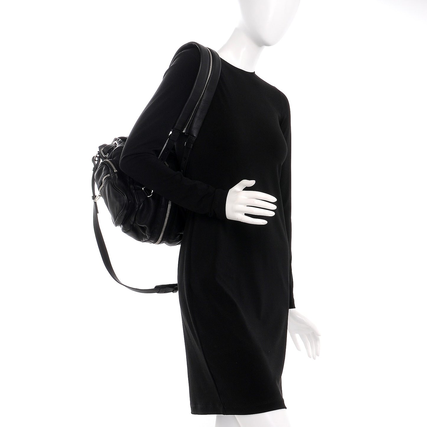 Lambskin Marti Backpack Washed Black Nikel Hardware