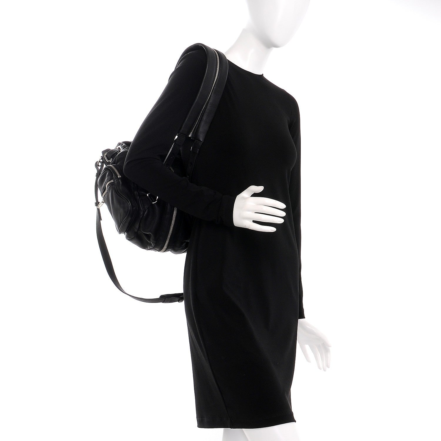Alexander Wang Lambskin Marti Backpack Washed Black Nikel Hardware 2 of 10