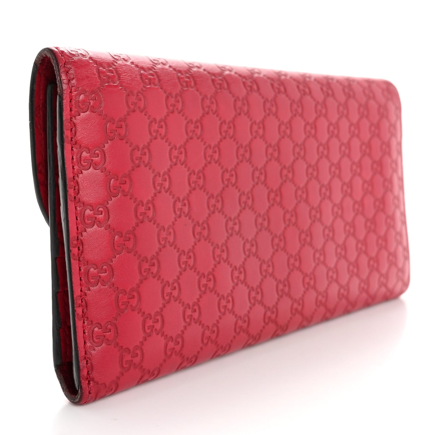 Microguccissima Interlocking G Continental Wallet Red