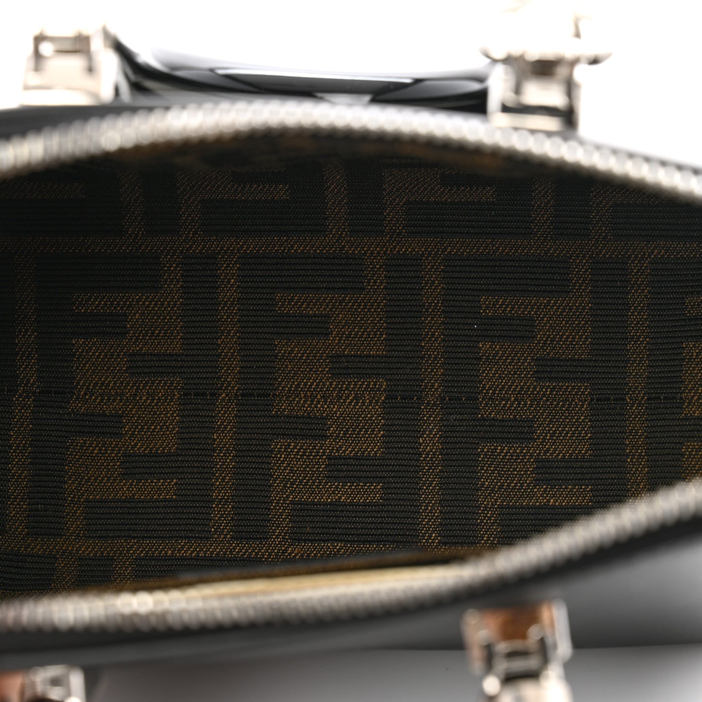 Vitello King Plexiglass Logo Embossed Mini By The Way Top Handle Boston Bag Black White