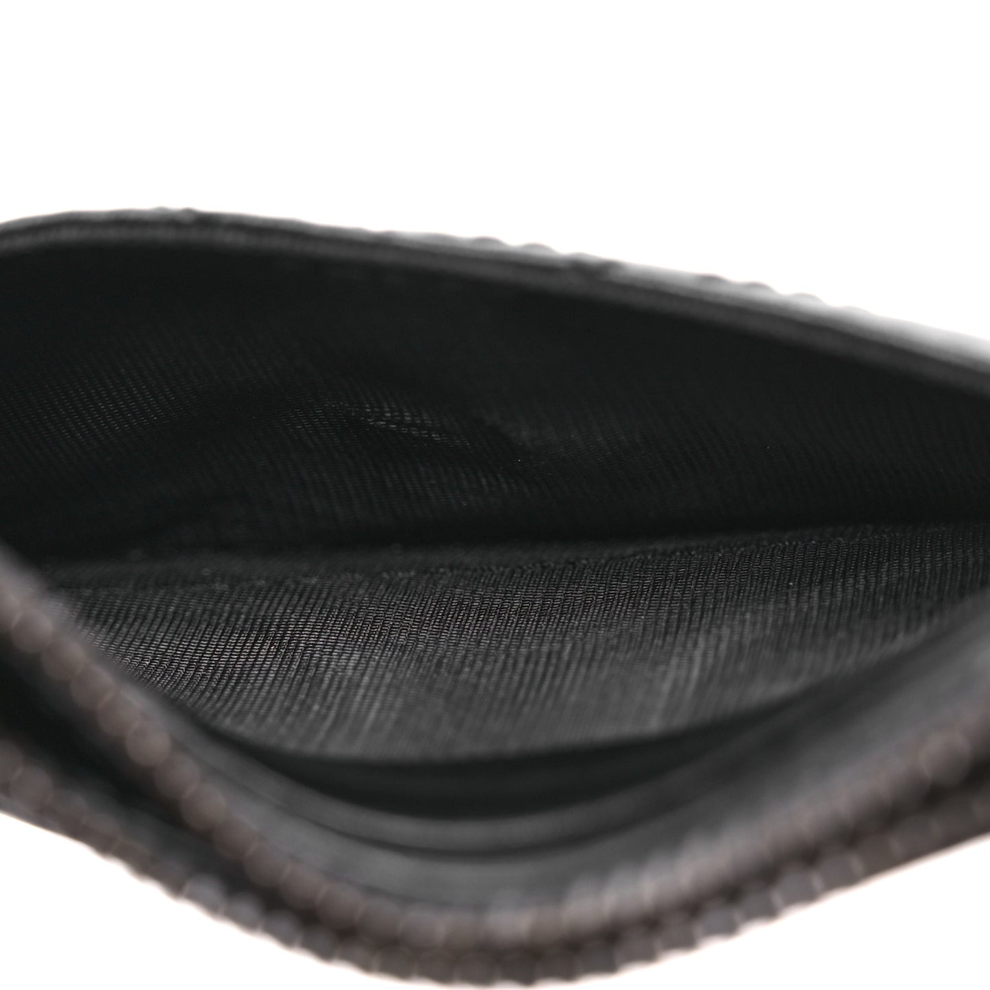 Calfskin Matelasse Chevron GG Marmont Key Case Card Holder Black