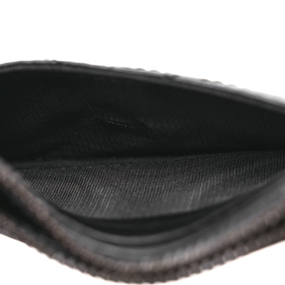 Gucci Calfskin Matelasse Chevron GG Marmont Key Case Card Holder Black 7 of 8