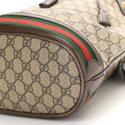 Gucci GG Supreme Monogram Web Ophidia Bucket Bag Brown 10 of 11
