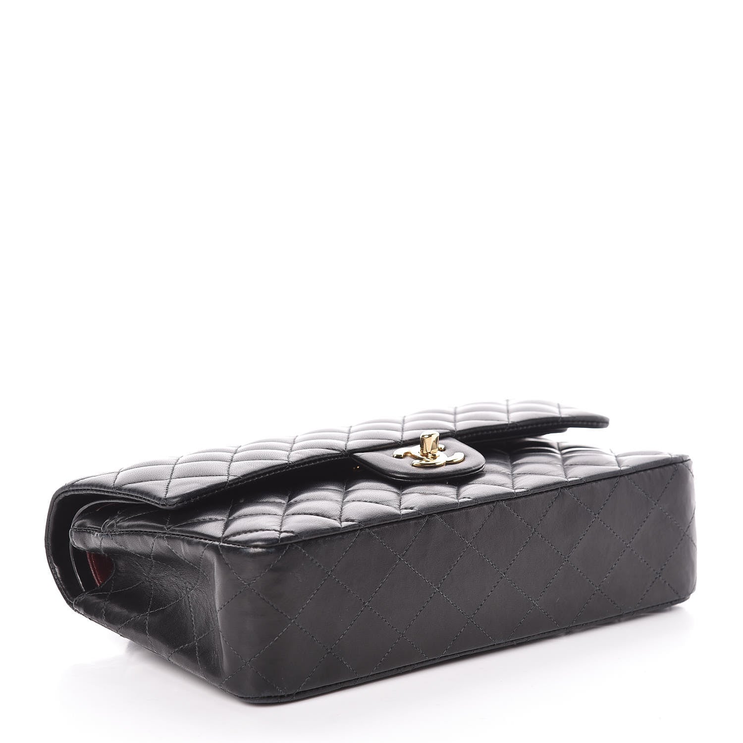 Chanel Lambskin Quilted Medium Double Flap Black 4 of 12