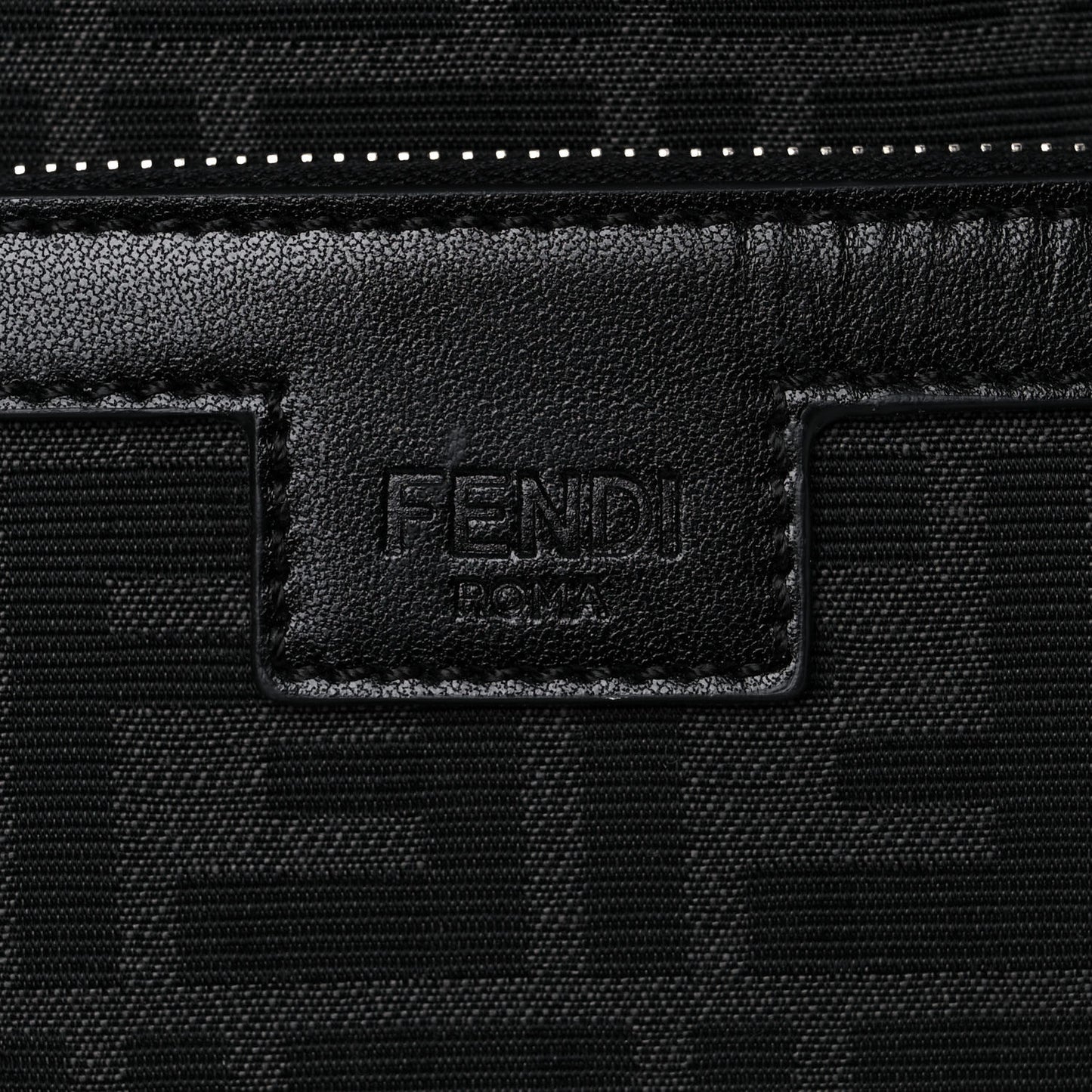 Recycled Fabric Jacquard Vitello Astro FF 1974 One-Shoulder Travel Backpack Asfalto Black