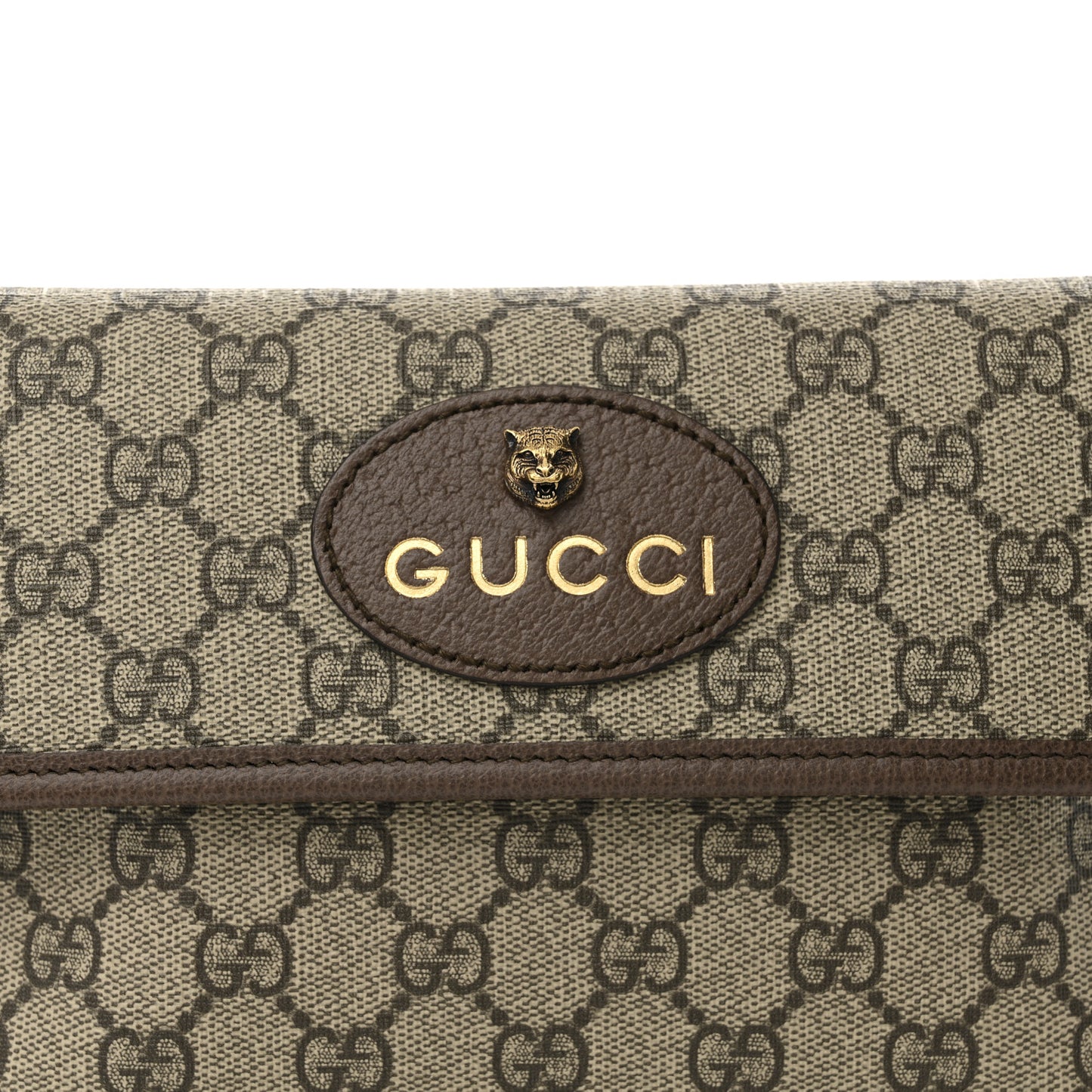 GG Supreme Monogram Neo Vintage Web Belt Bag Brown