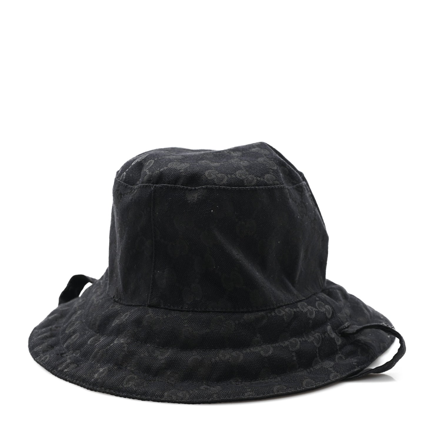 Canvas Monogram Reversible Bucket Hat Black