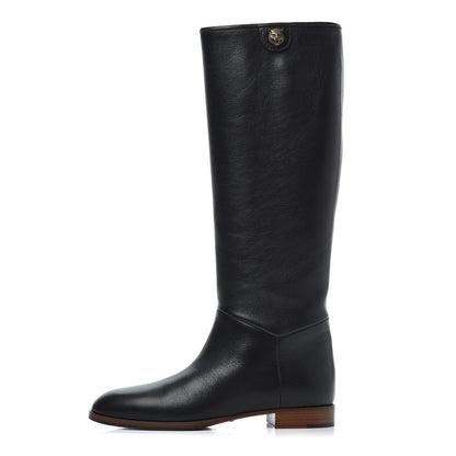 Gucci Calfskin Piuma Lux Energy High Boots 37 Black 1 of 9