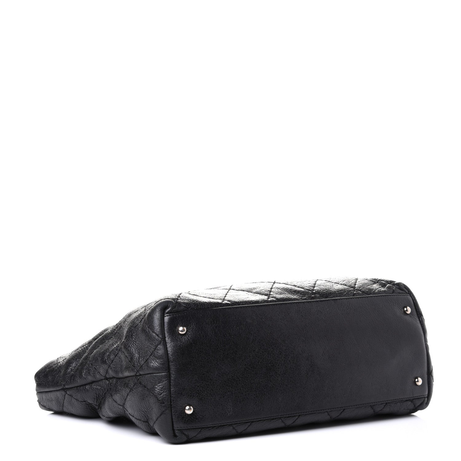 Chanel Glazed Calfskin Large On The Road Tote Black 3 of 4