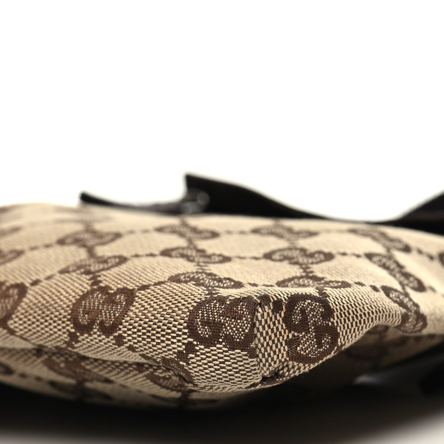 Monogram Web Belt Bag Dark Brown