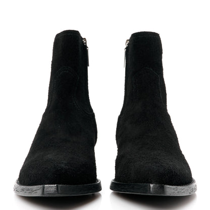 Saint Laurent Wool Crosta Lukas Zipped 40 Boots 42 Black 2 of 9