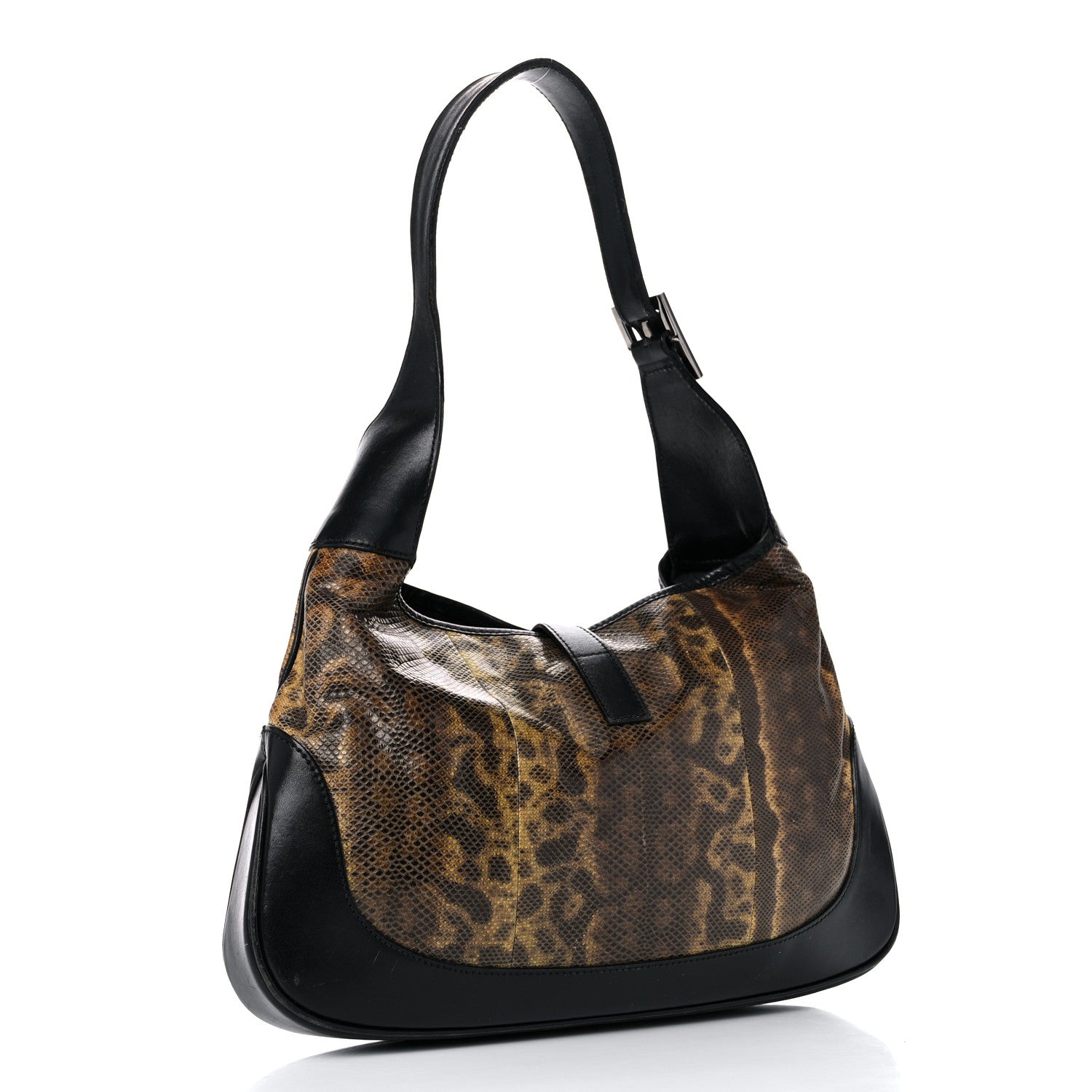 Gucci Lizard Jackie O Hobo Brown 2 of 26