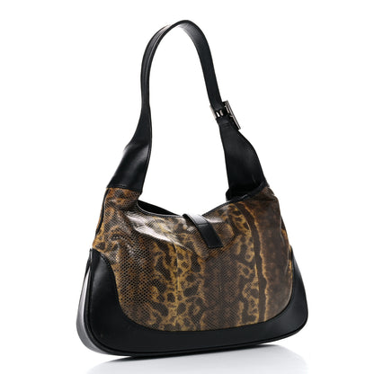 Gucci Lizard Jackie O Hobo Brown 2 of 26