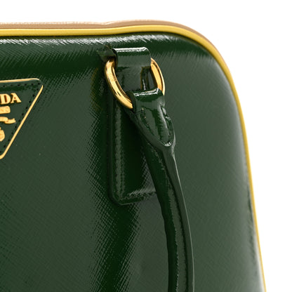 Prada Saffiano Vernice Pyramid Bag Larice Sabbia 12 of 16