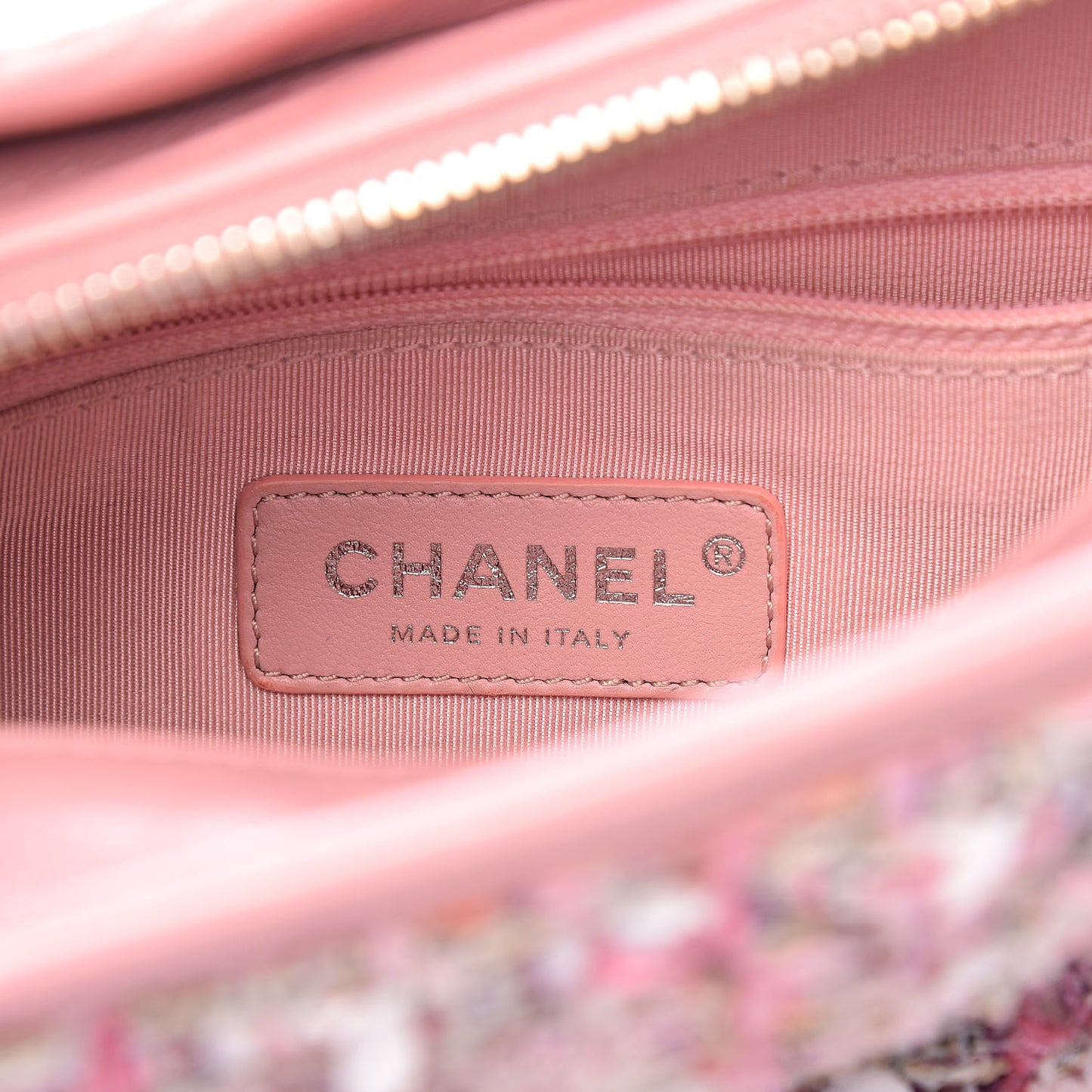 Tweed Calfskin Small Gabrielle Hobo Light Pink
