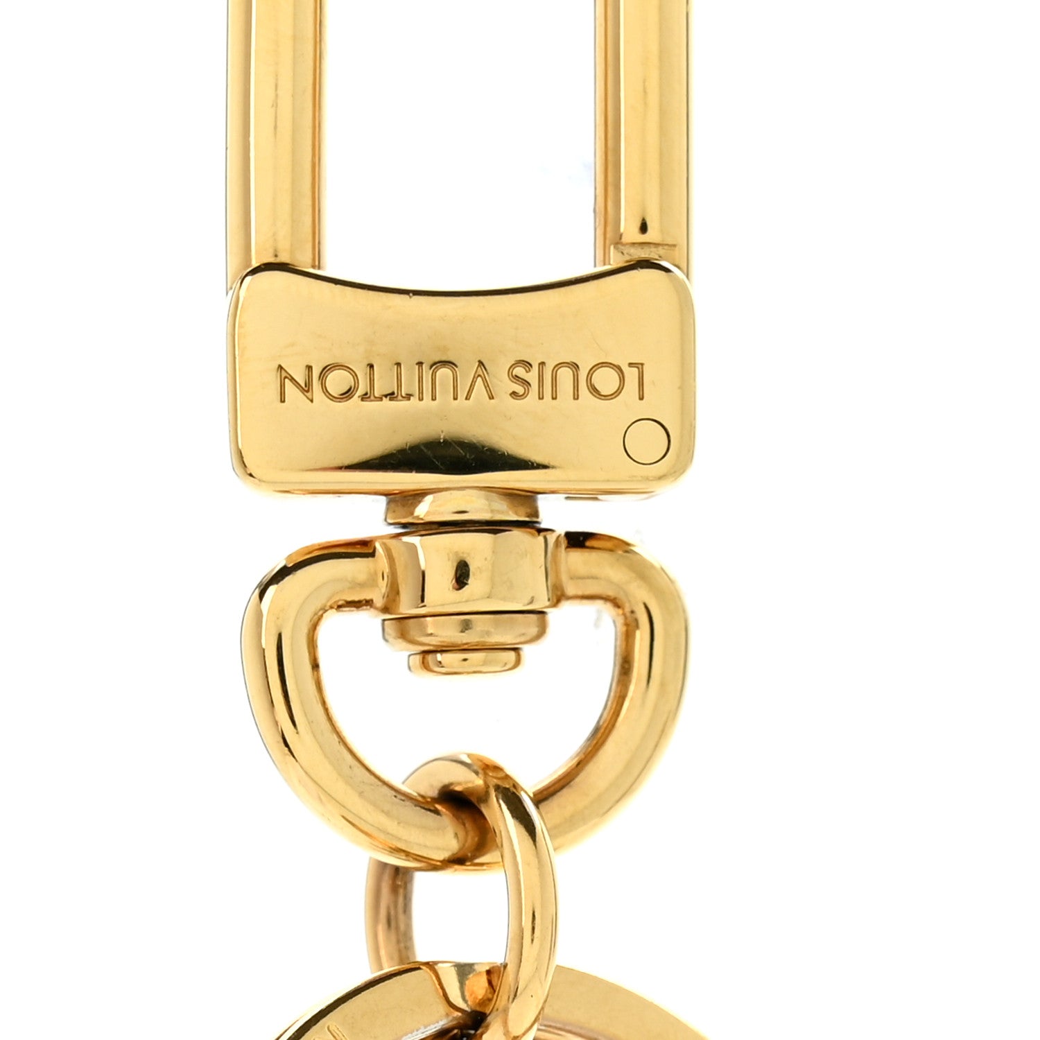 Louis Vuitton Metal Monogram Epi Spring Street Bag Charm Key Holder Gold 3 of 5
