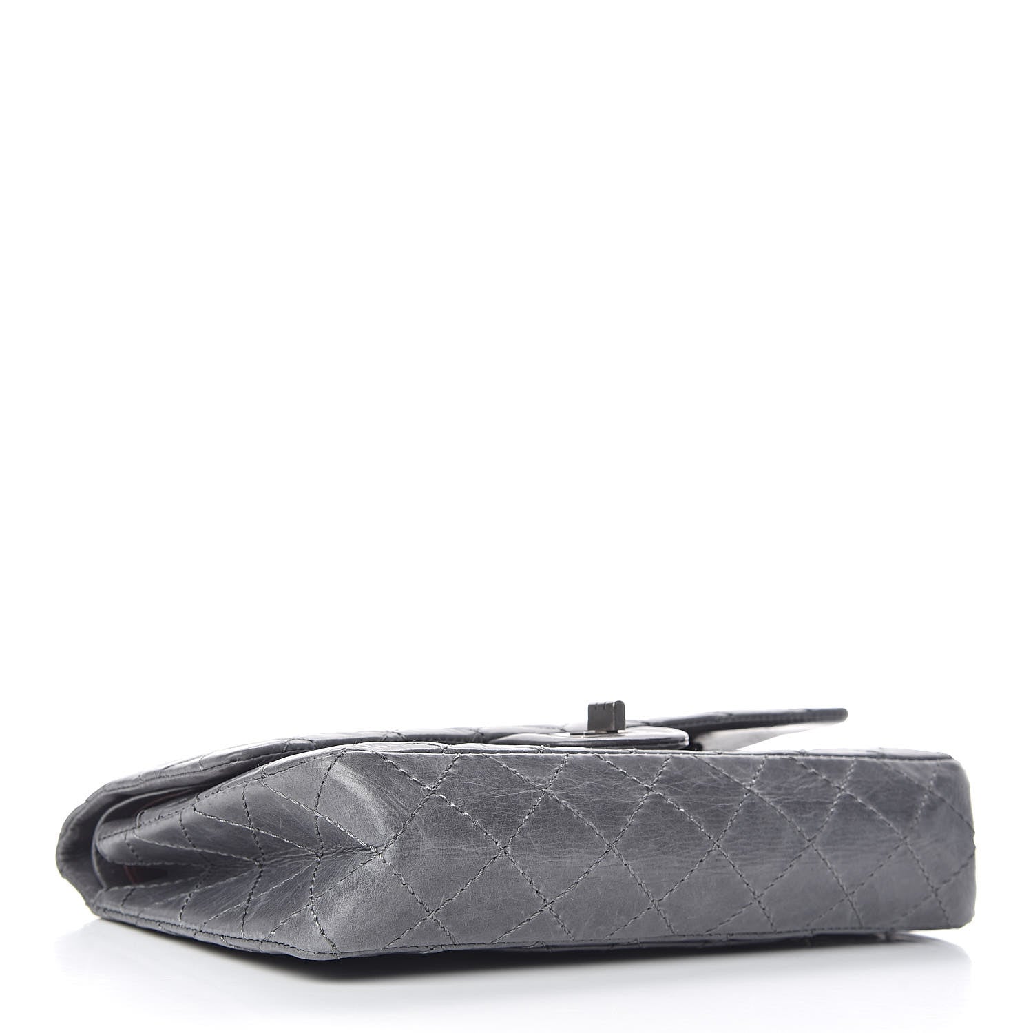Chanel Aged Calfskin Quilted 50th Anniversary 2.55 Reissue 225 Flap Gris 4 of 12